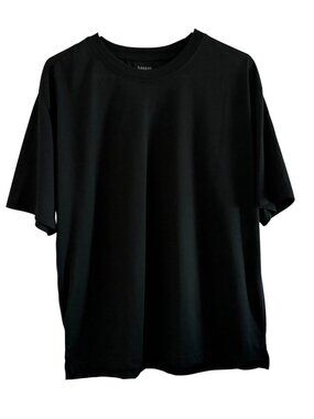 Haggar Mens Size Large Black Crewneck T-Shirt Lightweight Casual Wear